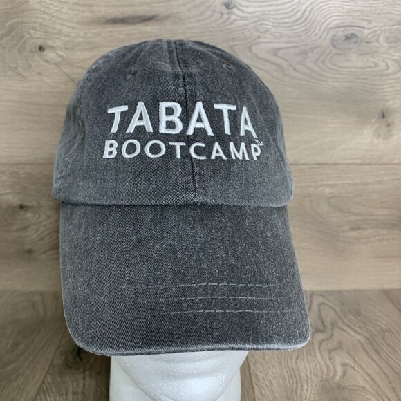 Adams Other - Tabata Boot Camp Grey Ball Cap Canvas Nylon Liner Leather Strap Slid Clamp Close